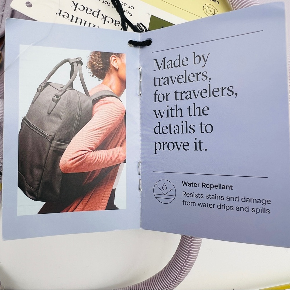 Commuter Travel School Laptop Backpack Lavender NWT - Picture 14 of 14